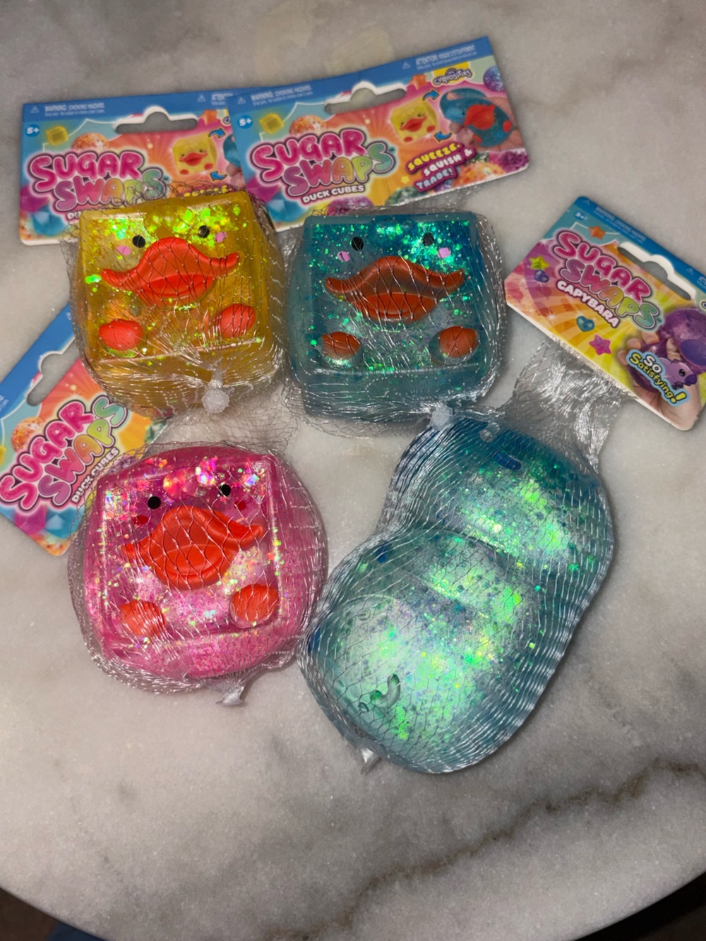 ORB Sugar Swaps - 3 Duck Faces and 1 Capybara